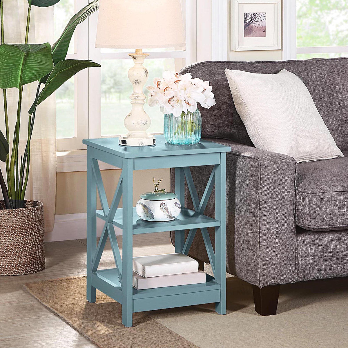 End Table with Shelves A298