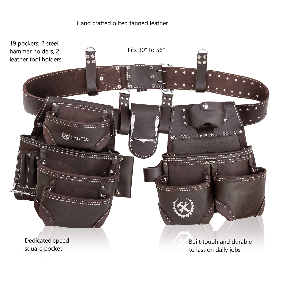 Oiled Tanned Leather Tool Belt S3081