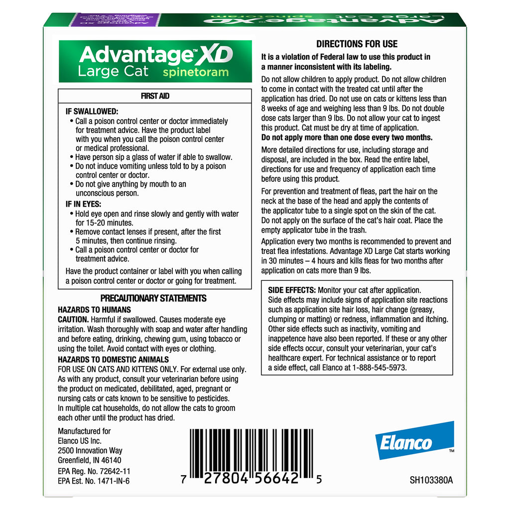 Large Cat Topical Flea Treatment & Prevention 1ct B375595